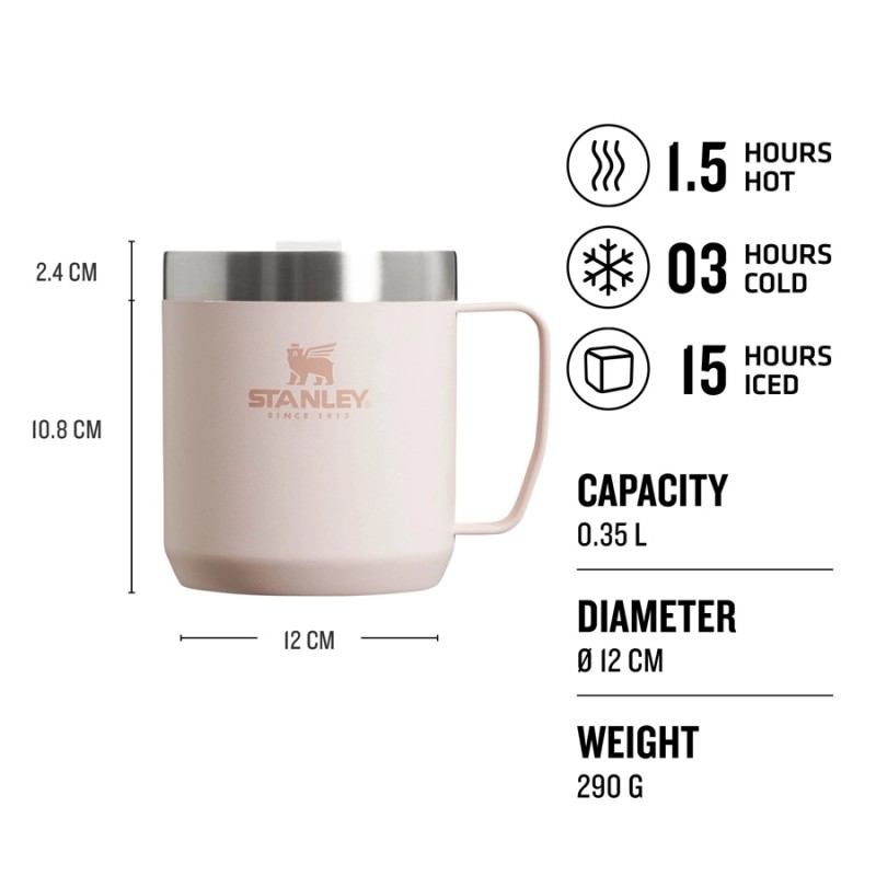 Stanley The Stay-Hot Camp Mug 0.35 L (Rose Quartz)